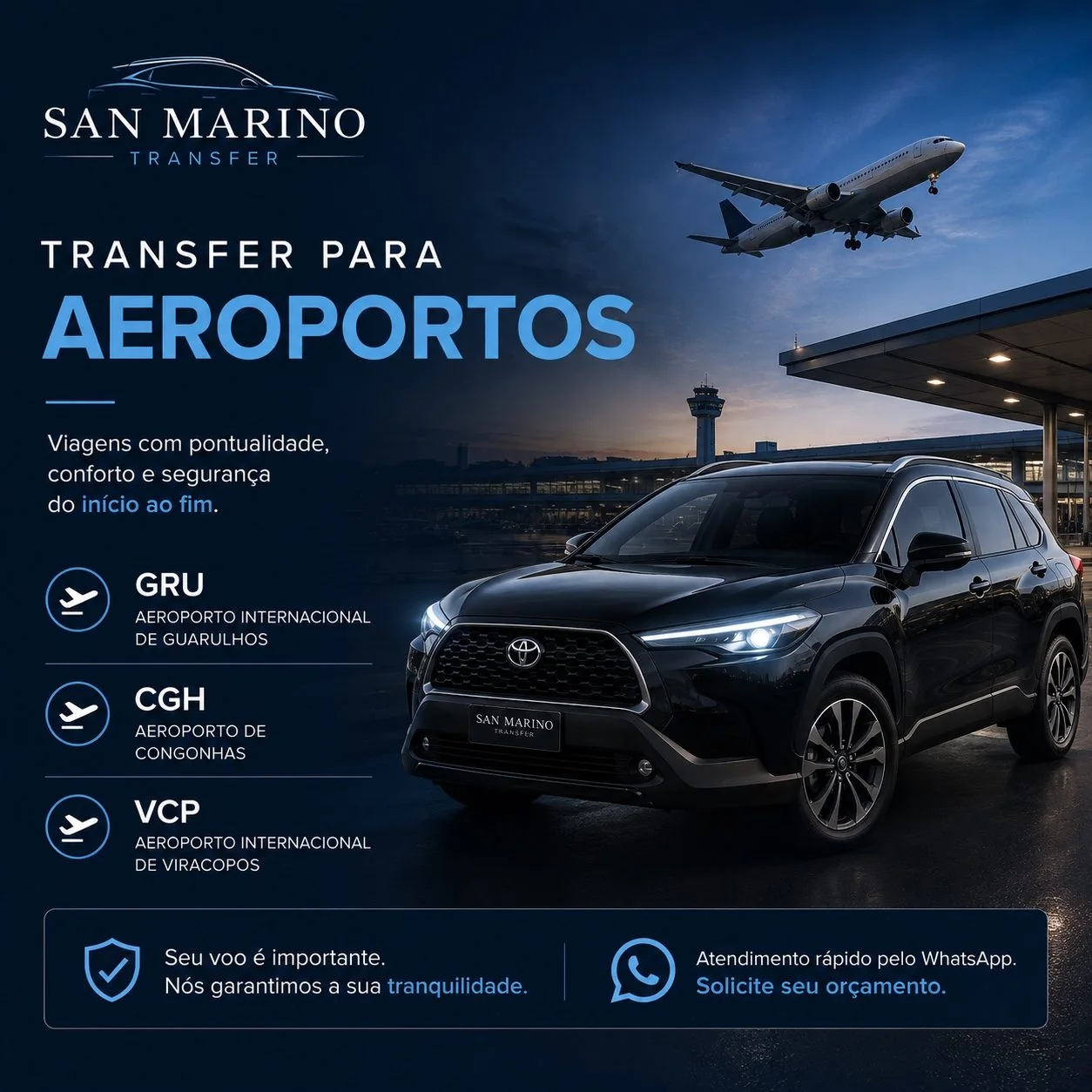 Transfer executivo para aeroportos — San Marino Transfer